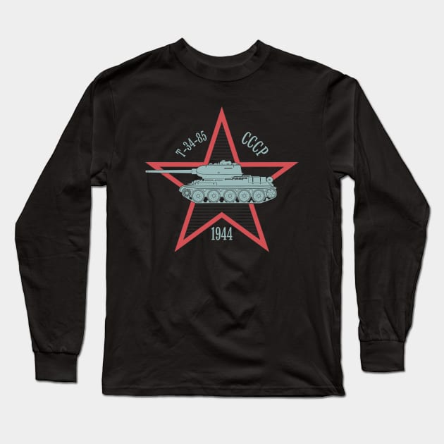 T-34-85 side view Long Sleeve T-Shirt by FAawRay